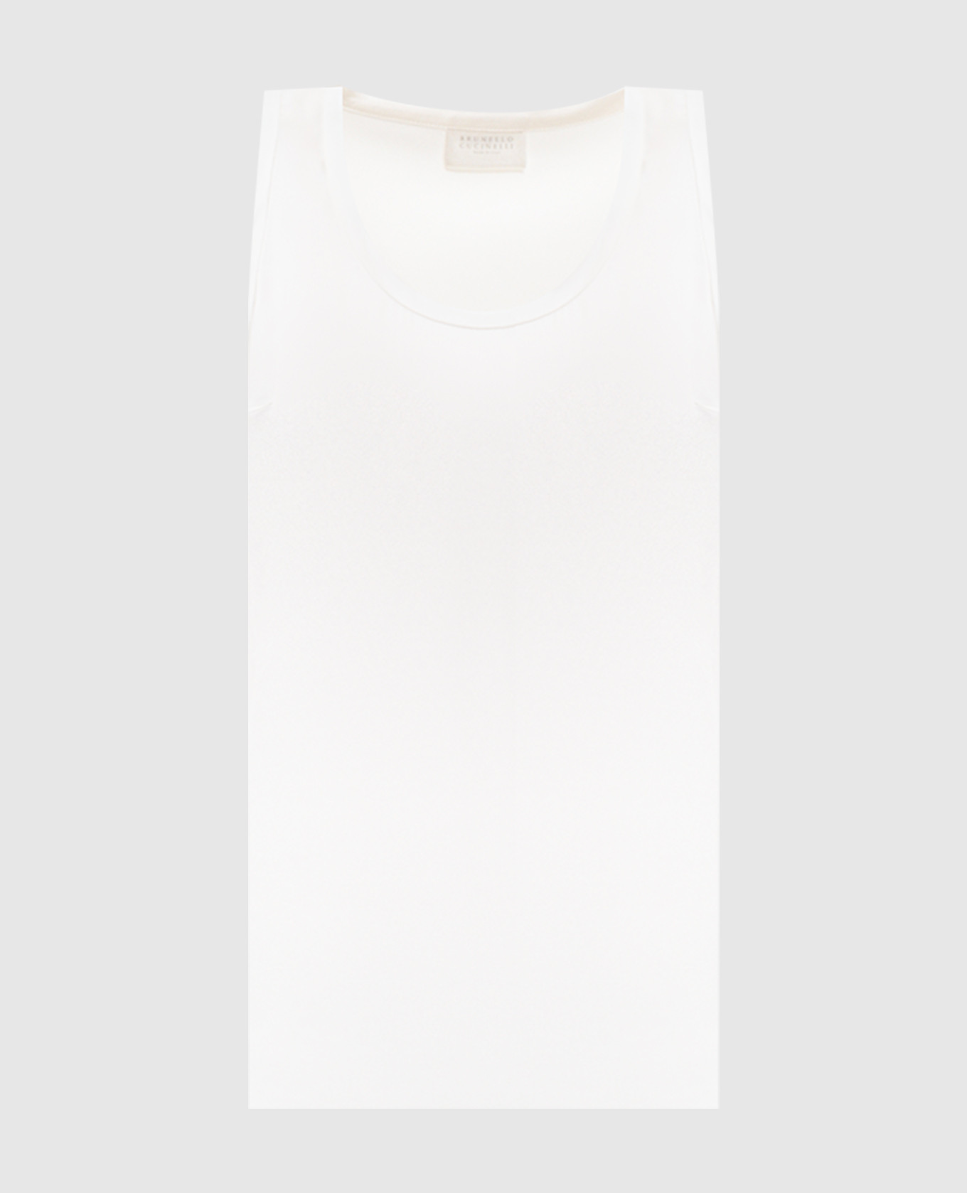 Топ из шелка цвета айвори