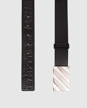 Off-White Чорний шкіряний ремінь OMRB14JC99LEA001