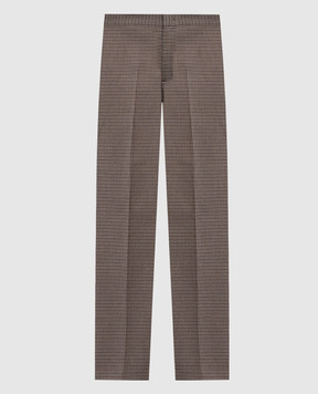 Twinset Коричневые брюки в узор 262TP2635