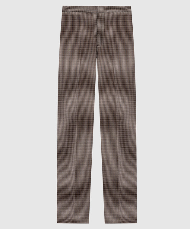 Twinset Коричневые брюки в узор 262TP2635