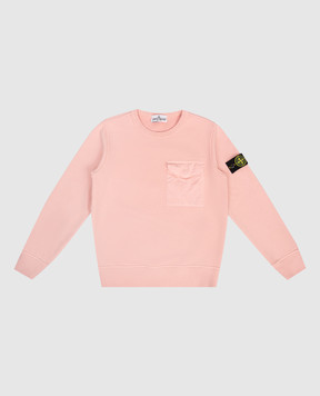 Stone Island Дитячий рожевий світшот з логотипом K2S166100009S0A2068