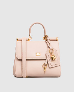Dolce&Gabbana Рожева шкіряна сумка My Sicily BB7781B7321