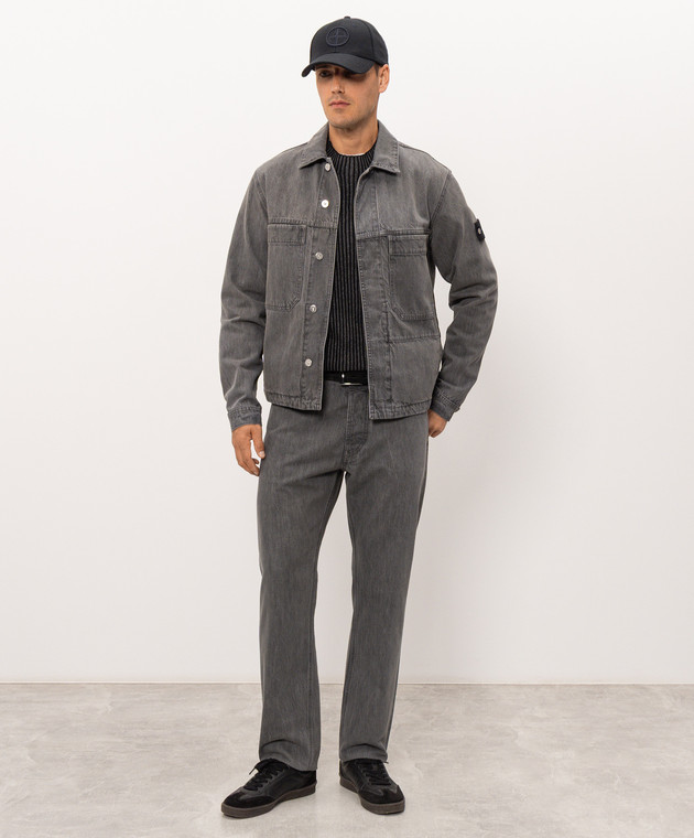 Stone Island Сірий светр з кашеміру та вовни L2S155100043S0N21 зображення 2