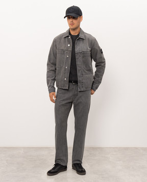 Stone Island Серый свитер из кашемира и шерсти L2S155100043S0N21