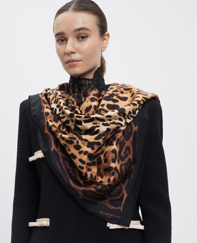 Givenchy Хустка із шовку в анімалістичний принт 710010144001