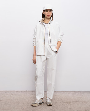 Brunello Cucinelli Белые спортивные штаны с эмблемой MB422P9203