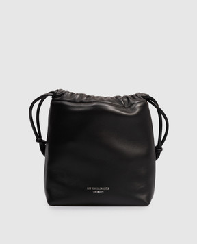 Ann Demeulemeester Черная кожаная сумка-кисет Marilyn с логотипом B0013875LT107