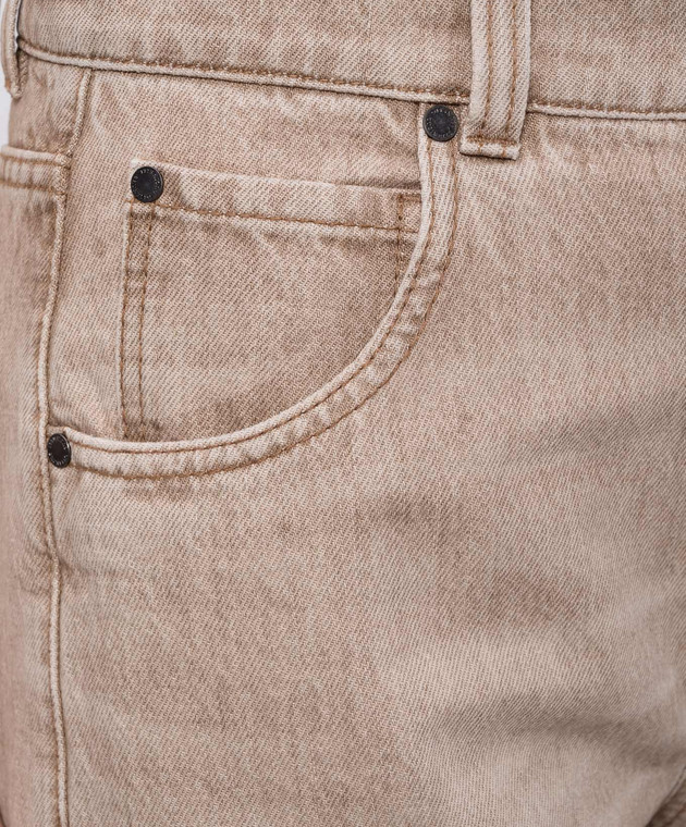 Brunello Cucinelli Бежеві джинси MA095P4005 зображення 5