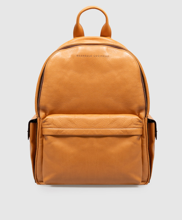 Brunello Cucinelli Коричневый кожаный рюкзак Travel MBTGBU243