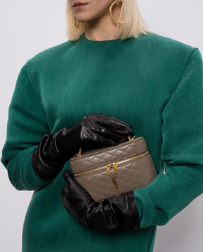 Saint Laurent Коричневая кожаная сумка GABY 7667311EL07