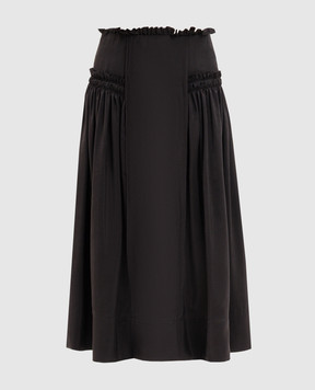 Ann Demeulemeester Чорна спідниція міді Ariel із шовку B0014011FA731