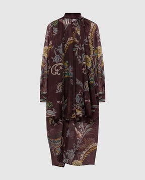 Etro Бордовая блуза из шелка WRJA015099SA1M0
