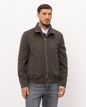 Brunello Cucinelli Куртка кольору хакі з вовни MV4676379