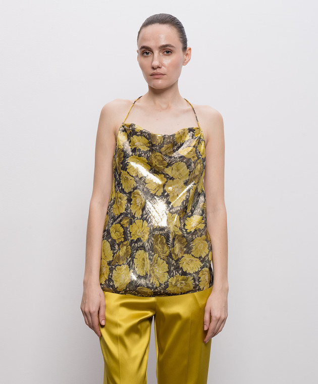 Valentino Топ с шелком в принт 8B0AEBS3A63 изображение 3