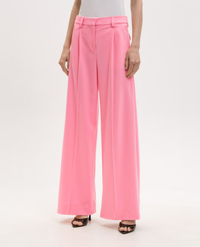 David Koma Розовые брюки из шерсти SS26DK04TR