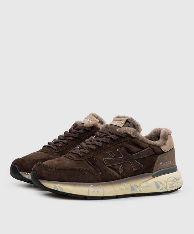 Premiata Коричневые замшевые кроссовки Mick на меху MICK7898M изображение 2