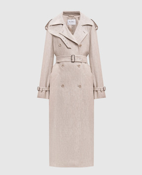Max Mara Бежевий тренч MXSPEDAGGI з льону MXSPEDAGGI