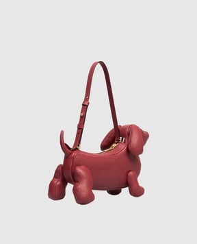 Thom Browne Бордова сумка-багет Pebble Grai Baby Hector FAP341A00198