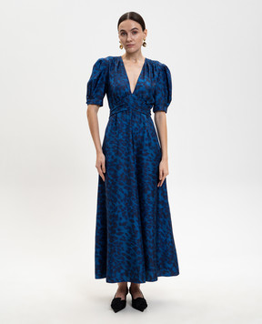 Gabriela Hearst Синее платье Larkin из шелка 3264296P127
