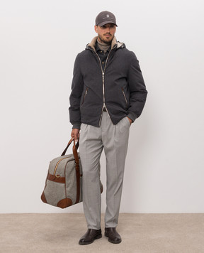 Brunello Cucinelli Серые брюки из шерсти MH2443030F