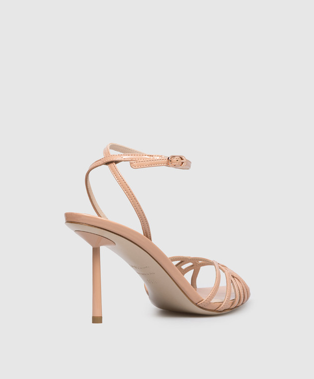 Le Silla Бежеві шкіряні лаковані босоніжки BELLA 6642A080L3PPGSL зображення 3