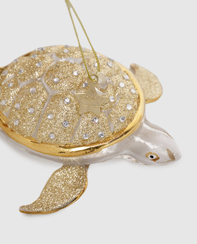 Vondels Золотиста ялинкова іграшка Turtle з кристалами 1182450040030
