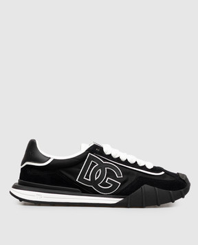 Dolce&Gabbana Чорні комбіновані кросівки DG Athletic CS2384A0864