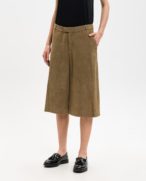 ARMA Замшеві бермуди Jina кольору хакі 005L26102802