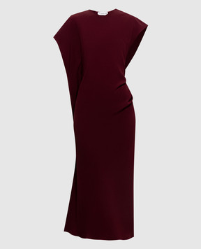 Victoria Beckham Бордовое платье миди Victoria 1326WDR007380B