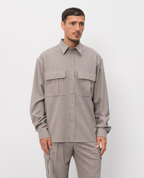 Dolce&Gabbana Бежева сорочка з вовни G5OJ2THU2BP