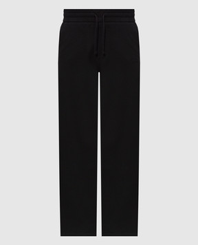 Balmain Черные спортивные брюки с вышивкой логотипа HH1PQ439BD59