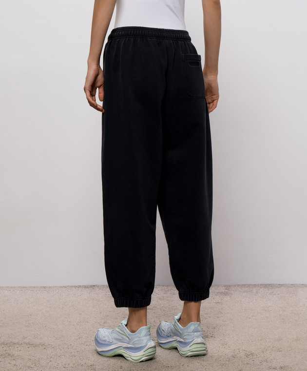 Vetements Чорні джогери з вишивкою логотипа MH27SP228B зображення 4