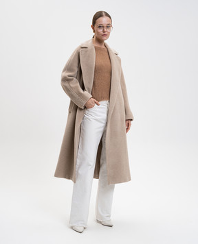 Max Mara Weekend Бежеве пальто TEMPERA з вовною TEMPERA