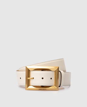 Jimmy Choo Білий шкіряний ремінь ARLIE ARLIEPKR