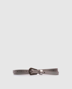 Brunello Cucinelli Сріблястий шкіряний пояс M0SHIC128P