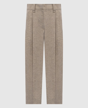 Brunello Cucinelli Бежеві штани з вовни MD011P9368