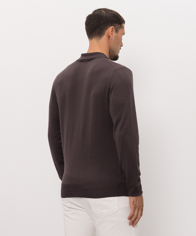 Canali Коричневое поло из шерсти MK01149C0572 изображение 4