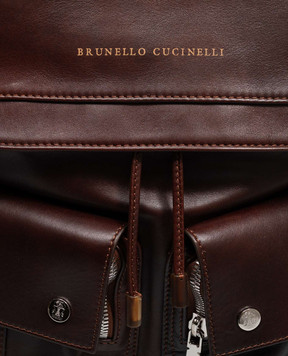 Brunello Cucinelli Коричневий шкіряний рюкзак MBCIBU325