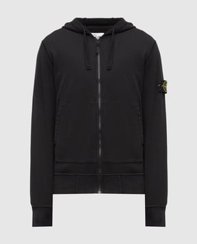 Stone Island Чорна спортивна куртка з логотипом K2S156100061S0051