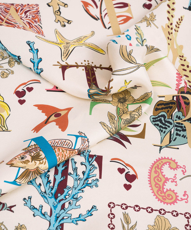 MANTERO 1902 Хустка Florida Keys кольору айворі із шовку 0909F0014G57293 зображення 3