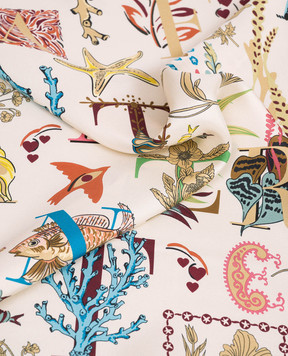 MANTERO 1902 Хустка Florida Keys кольору айворі із шовку 0909F0014G57293