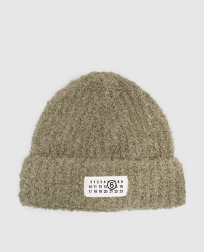 Maison Margiela MM6 Зеленая шапка с нашивкой S62TB0009M13342