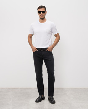 Dolce&Gabbana Чорні джинси з пластиною логотипа GY07CDG8OX1