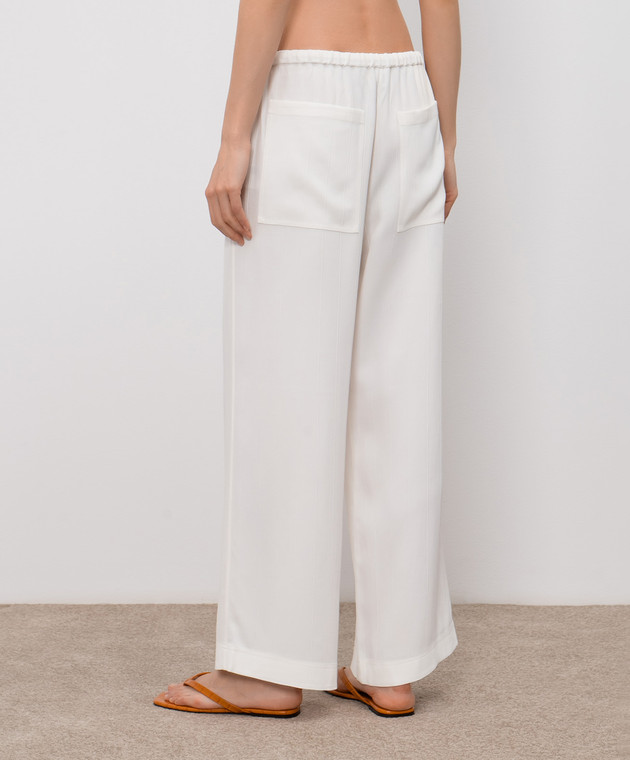 Toteme Штани кольору айворі 252WRB1709FB0192 зображення 4