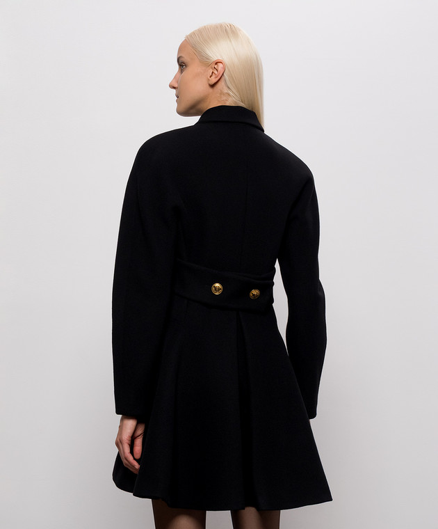 Versace Черное пальто из шерсти 10265661A19092 изображение 4