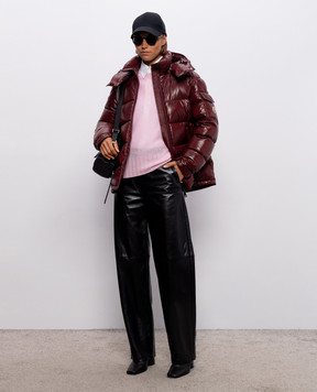 Max Mara Черные кожаные брюки LEGNO MSTLEGNO