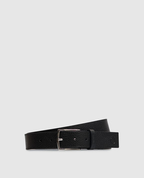 Trussardi Чорний шкіряний ремінь з тисненням логотипа B349B000042NMEL01L61