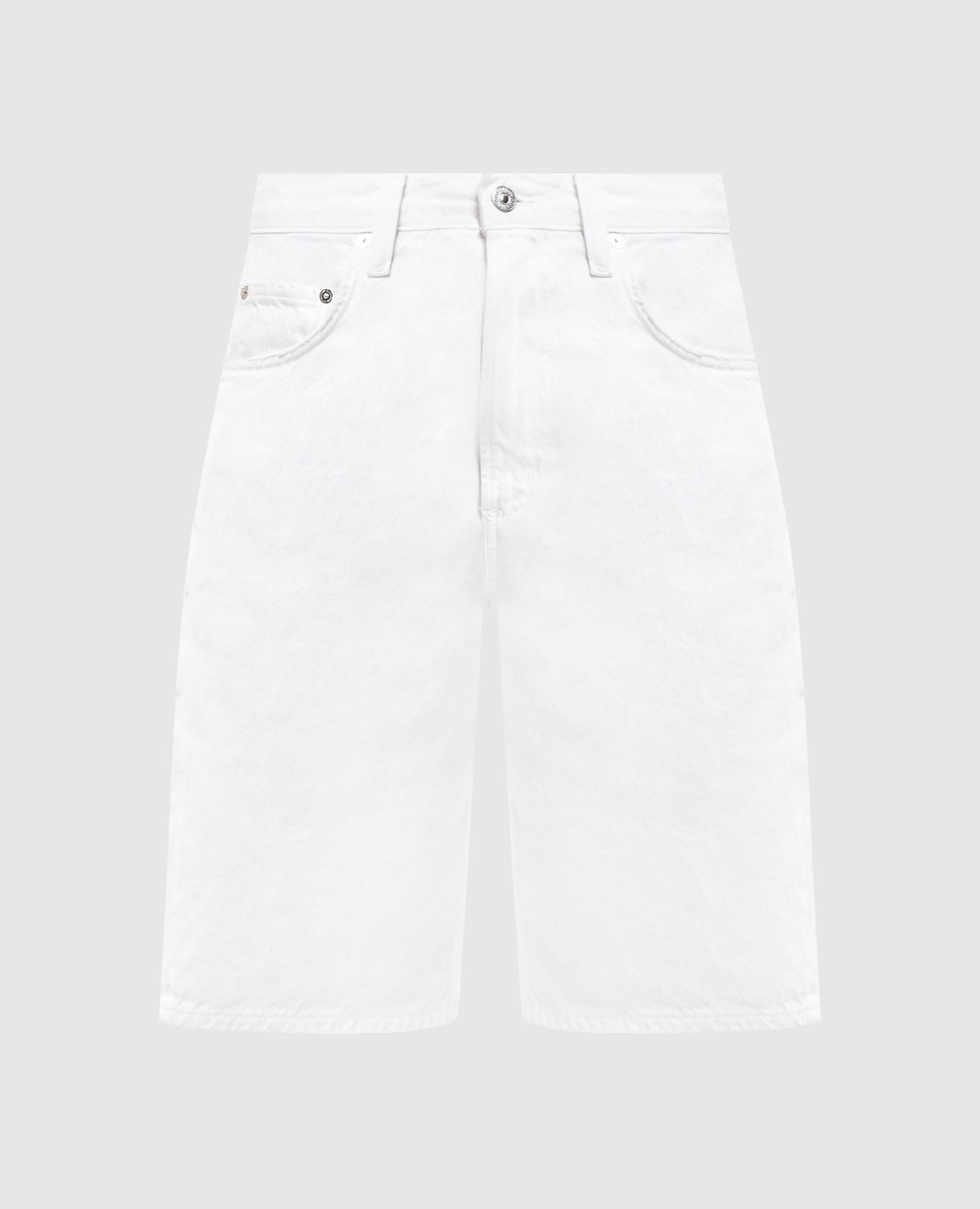 

Белые джинсовые бермуды Court, Белый, Шорты