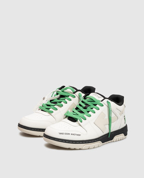Off-White Белые кожаные кроссовки Miles Davis Out Of Office OF06604101