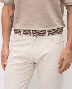 Agnona Коричневий комбінований плетений ремінь L611U2NT1135